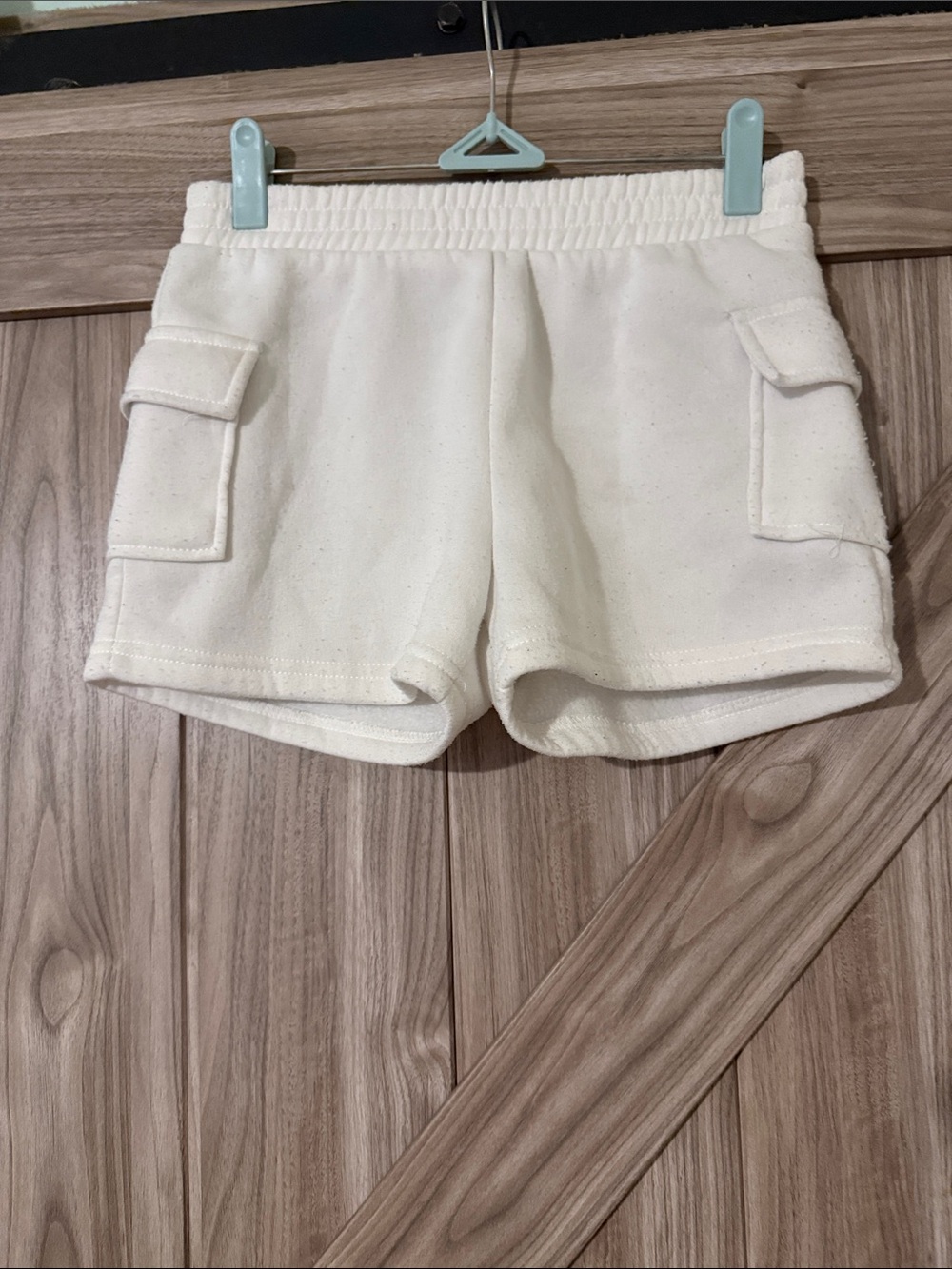 Olivia Sky Cream Cargo Pocket Girls' Knit Shorts